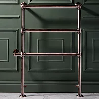 Milano Derwent Traditional Minimalist Brushed Bronze Electric Heated Towel Rail 966mm x 673mm