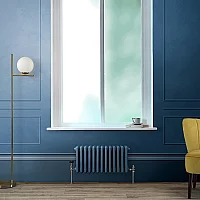 Milano Windsor Horizontal Traditional Column Radiator 3 Column 300mm x 605mm Deep Sea Blue
