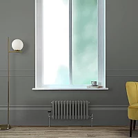 Milano Windsor Horizontal Traditional Column Radiator 3 Column 300mm x 605mm Mouse Grey