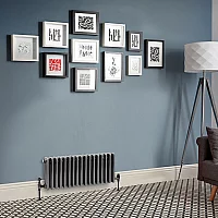 Milano Windsor Horizontal Traditional Column Radiator 3 Column 300mm x 785mm Pewter