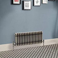 Milano Windsor Horizontal Traditional Column Radiator 3 Column 300mm x 785mm Raw Metal
