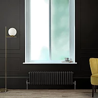 Milano Windsor Horizontal Traditional Column Radiator 3 Column 300mm x 1010mm Midnight Black
