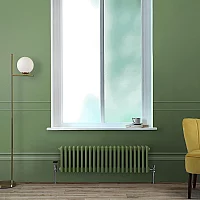 Milano Windsor Horizontal Traditional Column Radiator 3 Column 300mm x 1010mm Reseda Green