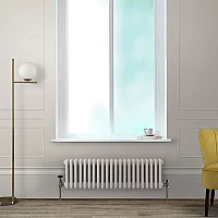Milano Windsor Horizontal Traditional Column Radiator 3 Column 300mm x 1010mm Pearl White