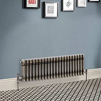 Milano Windsor Horizontal Traditional Column Radiator 3 Column 300mm x 1010mm Raw Metal