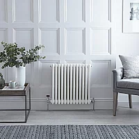 Milano Windsor Horizontal Traditional Column Radiator 3 Column 600mm x 605mm White
