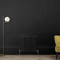 Milano Windsor Horizontal Traditional Column Radiator 3 Column 600mm x 605mm Midnight Black