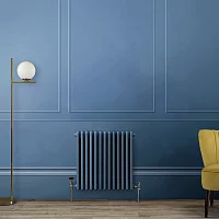 Milano Windsor Horizontal Traditional Column Radiator 3 Column 600mm x 605mm Deep Sea Blue