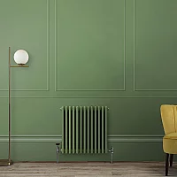 Milano Windsor Horizontal Traditional Column Radiator 3 Column 600mm x 605mm Reseda Green