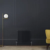 Milano Windsor Horizontal Traditional Column Radiator 3 Column 600mm x 605mm Dark Charcoal