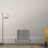 Milano Windsor Horizontal Traditional Column Radiator 3 Column 600mm x 605mm Pearl White