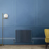 Milano Windsor Horizontal Traditional Column Radiator 3 Column 600mm x 785mm Deep Sea Blue