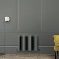 Milano Windsor Horizontal Traditional Column Radiator 3 Column 600mm x 785mm Mouse Grey