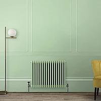 Milano Windsor Horizontal Traditional Column Radiator 3 Column 600mm x 785mm Pippin Green