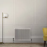 Milano Windsor Horizontal Traditional Column Radiator 3 Column 600mm x 785mm Pearl White