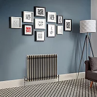 Milano Windsor Horizontal Traditional Column Radiator 3 Column 600mm x 785mm Raw Metal