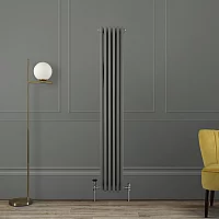 Milano Windsor Mouse Grey Vertical Traditional Triple Column Radiator 1800mm x 290mm
