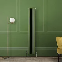 Milano Windsor Fern Green Vertical Traditional Triple Column Radiator 1800mm x 290mm