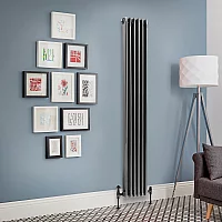 Milano Windsor Vertical Traditional Column Radiator 3 Column 1800mm x 290mm Pewter