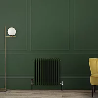 Milano Windsor Horizontal Traditional Column Radiator 2 Column 600mm x 605mm Evergreen
