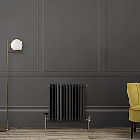 Milano Windsor Horizontal Traditional Column Radiator 2 Column 600mm x 605mm Carbon Grey