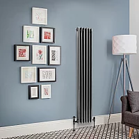Milano Windsor Vertical Traditional Column Radiator 3 Column 1500mm x 290mm Pewter