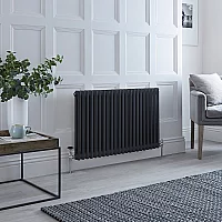 Milano Windsor Horizontal Traditional Column Radiator 2 Column 600mm x 1010mm Anthracite