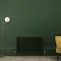 Milano Windsor Horizontal Traditional Column Radiator 2 Column 600mm x 1010mm Evergreen