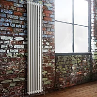 Milano Windsor Vertical Traditional Column Radiator 2 Column 1800mm x 380mm White