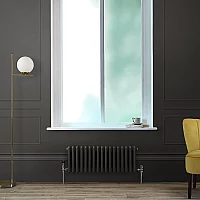 Milano Windsor Horizontal Traditional Column Radiator 2 Column 300mm x 785mm Carbon Grey