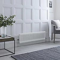 Milano Windsor Horizontal Traditional Column Radiator 2 Column 300mm x 1190mm White