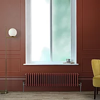 Milano Windsor Horizontal Traditional Column Radiator 2 Column 300mm x 1190mm Booth Red