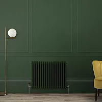 Milano Windsor Horizontal Traditional Column Radiator 2 Column 600mm x 785mm Evergreen
