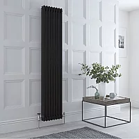 Milano Windsor Vertical Traditional Column Radiator 3 Column 1800mm x 380mm Black