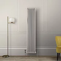 Milano Windsor Vertical Traditional Column Radiator 3 Column 1800mm x 380mm Pearl White