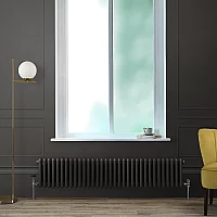 Milano Windsor Horizontal Traditional Column Radiator 2 Column 300mm x 1505mm Carbon Grey