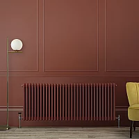Milano Windsor Horizontal Traditional Column Radiator 2 Column 600mm x 1505mm Booth Red