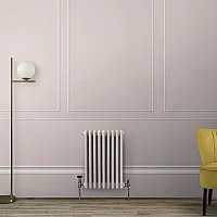 Milano Windsor Horizontal Traditional Column Radiator 2 Column 600mm x 425mm Rose Petal Pink