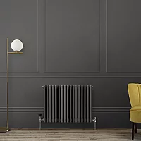 Milano Windsor Horizontal Traditional Column Radiator 3 Column 500mm x 785mm Carbon Grey