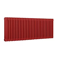 Milano Windsor Horizontal Traditional Column Radiator 3 Column 500mm x 1415mm Siamese Red