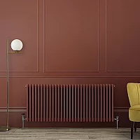 Milano Windsor Horizontal Traditional Column Radiator 3 Column 500mm x 1415mm Booth Red