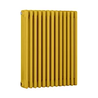 Milano Windsor Horizontal Traditional Column Radiator 4 Column 750mm x 605mm Dandelion Yellow