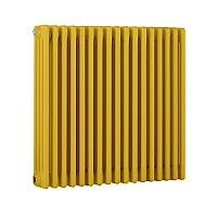 Milano Windsor Horizontal Traditional Column Radiator 4 Column 750mm x 785mm Dandelion Yellow