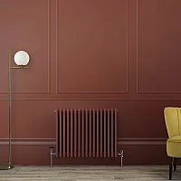 Milano Windsor Horizontal Traditional Column Radiator 3 Column 750mm x 785mm Booth Red