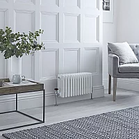 Milano Windsor Horizontal Traditional Column Radiator 4 Column 300mm x 605mm White