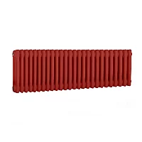 Milano Windsor Horizontal Traditional Column Radiator 3 Column 300mm x 1190mm Siamese Red