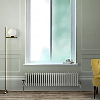 Milano Windsor Horizontal Traditional Column Radiator 3 Column 300mm x 1190mm Storm Cloud