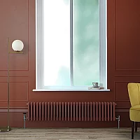 Milano Windsor Horizontal Traditional Column Radiator 3 Column 300mm x 1415mm Booth Red