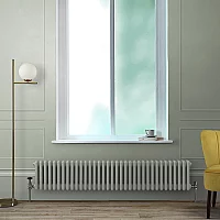 Milano Windsor Horizontal Traditional Column Radiator 3 Column 300mm x 1595mm Storm Cloud