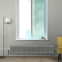 Milano Windsor Horizontal Traditional Column Radiator 3 Column 300mm x 1595mm Cobblestone